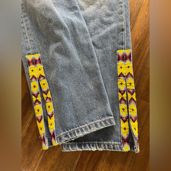 Polo Ralph Lauren the Callen high rise slim beaded split bottom jeans - Picture 7 of 10